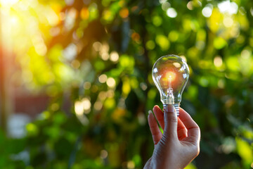 Light bulbs that grow, in the concept of energy in nature.