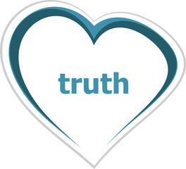 Poster - Text Truth. Social concept