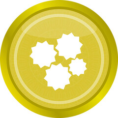 Poster - gears icon (button) isolated on a white background
