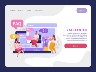 Wall Mural - online support landing page