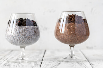 Canvas Print - Chia seed puddings