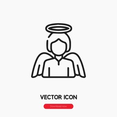 Poster - angel icon vector sign symbol