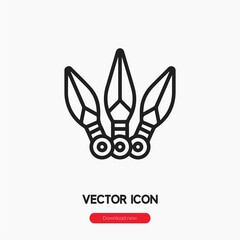 Poster - kunai icon vector sign symbol