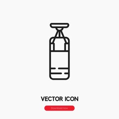Poster - boxing punch bag icon vector sign symbol