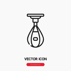 Poster - boxing punch bag icon vector sign symbol