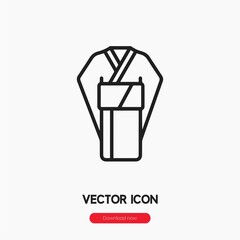 Poster - kimono icon vector sign symbol