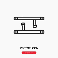 Poster - tonfa icon vector sign symbol