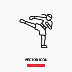 Poster - muay thai icon vector sign symbol