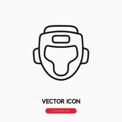 Poster - boxing helmet icon vector sign symbol