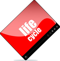 Poster - Video player for web with life cycle words