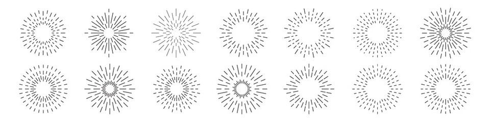 Fototapete - Set of sunburst collection. Vector illustration eps10