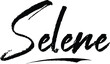 Selene-Female name Modern Brush Calligraphy on White Background
