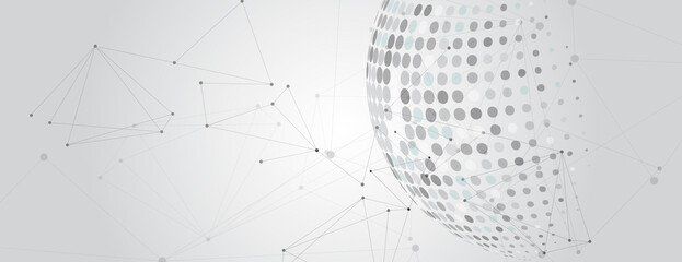 Fototapete - Vector halftone circle. Modern artistic illustration pattern. Graphic element banner background
