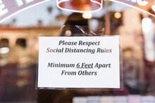 Covid-19 Social Distancing Storefront Sign
