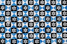 Antique Tiles White And Blue