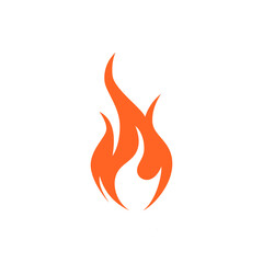 Wall Mural - simple vector flame icon in flat style