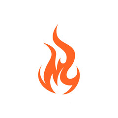 Wall Mural - simple vector flame icon in flat style