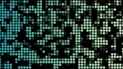 Wall Mural - Animation of background made of geometrical shapes trough time in space.
