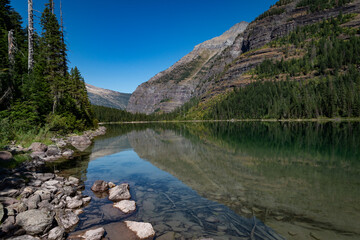 Wall Mural - Avalanche Lake in Glacier National Park, Montana. USA. Back to Nature concept.