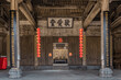 Inside view of an ancestral temple in Xidi village, Anhui province, China.