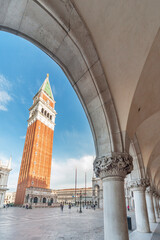 Fototapete - Historical landmark San Marco square in Venice, Italy