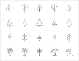 Set of tree and nature line style. It contains such Icons as outdoors, autumn, forest, evergreen, pine tree, park, greenery and other elements.
customize color, easy resize.