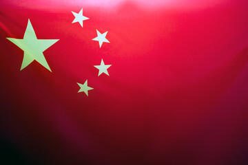 Wall Mural - China waving flag