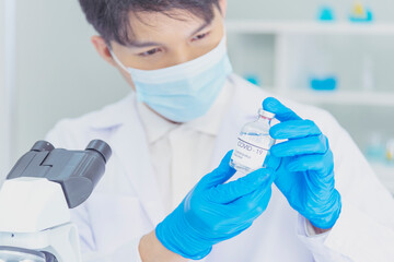 scientist covid-19 virus chemistry research experiment biotech antibody sample laboratory cultivate 
