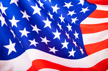 Closeup of American flag