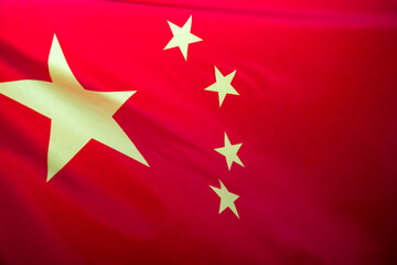 Wall Mural - China waving flag