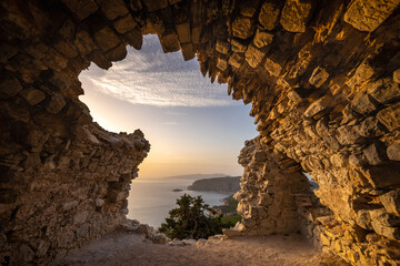 Wall Mural - Monolithos Castle on the island of Rhodes, Greece