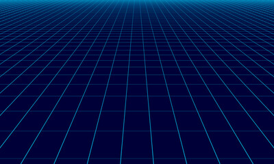 Leinwandbilder - abstract blue tech background with perspective lines