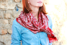 Women's Shawl Stole With A Pattern
