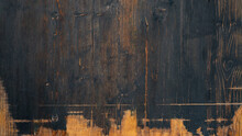 Wood Timber Background Banner - Abstract Grunge Rustic Aged Weathered Exfoliate Peeled Dark Wooden Wall Board Texture, Frame Template Pattern