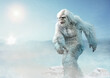 Yeti or abominable snowman 3D illustration