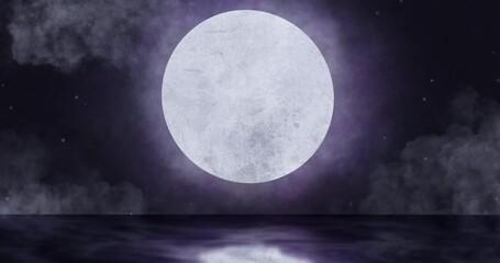 animation of moon in night sky