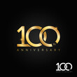 100 years anniversary logo, icon and symbol vector illustration