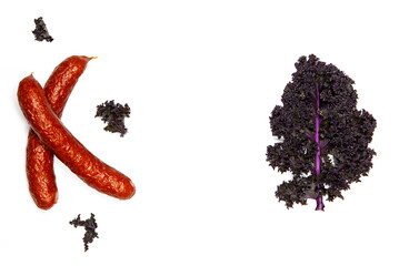 Creative layout of Bio Kale leave 