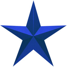3d Blue Star