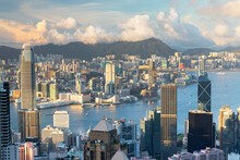 Skyline Of Hong Kong Island And Kowloon, Hong Kong, China