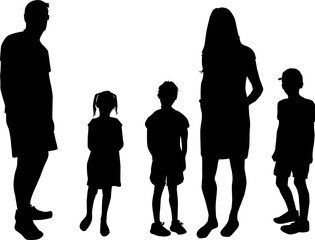 Sticker - Family of silhouettes. Conceptual illustration.