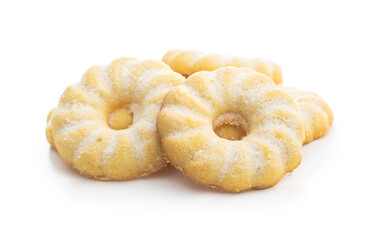 Sweet rings cookies. Biscuits with vanilla flavor