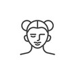 © alekseyvanin - Stylish women hairstyle line icon. linear style sign for mobile concept and web design. Female hairstyle outline vector icon. Symbol, logo illustration. Vector graphics