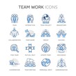 © Rudi - Simple Set of Team Work Related Vector Line Icons. Contains such Icons as Cooperation, Collaboration, Team Meeting, and more. Editable Stroke. Perfect