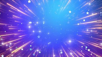 Wall Mural - flying stars glitter particles backdrop loop.
