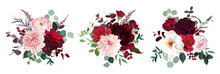 Classic Luxurious Red Roses, Pink Carnation, Ranunculus, Dahlia, White Peony