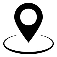 Poster - Location icon vector in trendy design style