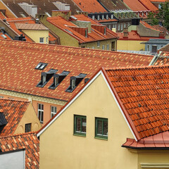 Wall Mural - Helsingborg Elevated View of its Rooftops