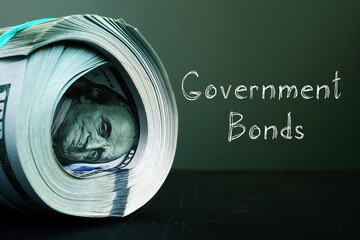 Government bonds is shown on the conceptual business photo