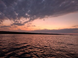 sunset over the sea